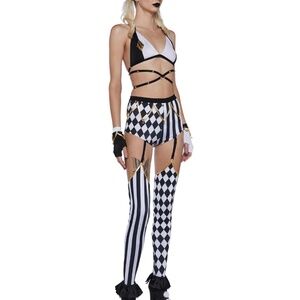 NWT Dolls Kill Sexy Jester Halloween Costume (sold out online)